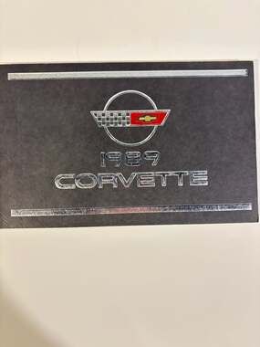 1989 Chevrolet Corvette Factory Original Owner's Manual Folder Portfolio